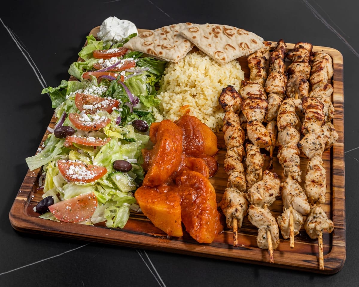 A real Greek Mansion family meal prepared for sharing