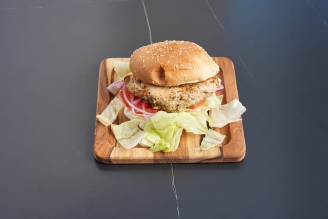Chicken Burger prepared by Greek Mansion