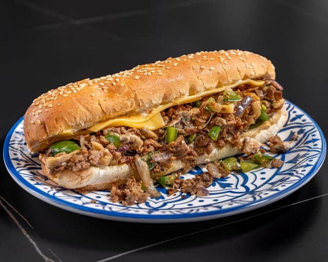 Philly Cheese Steak prepared by Greek Mansion