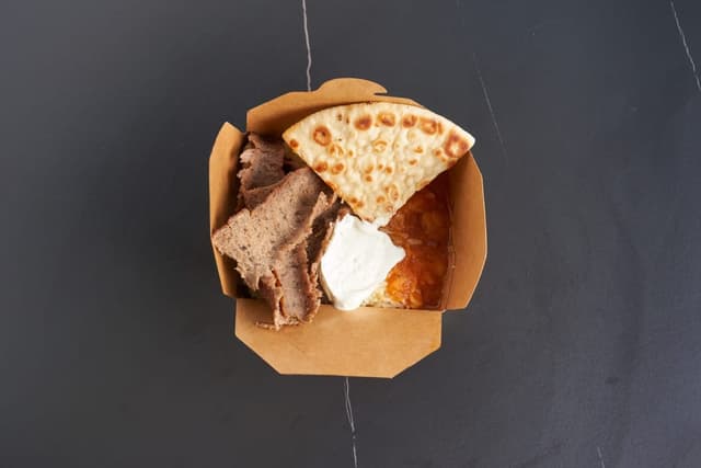Gyro on Rice prepared by Greek Mansion