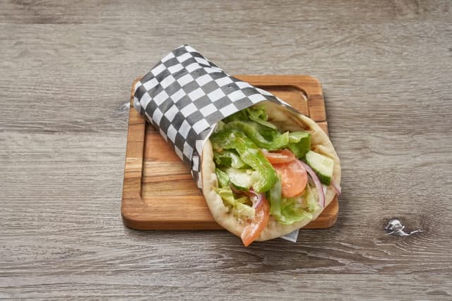 Veggie Wrap prepared by Greek Mansion